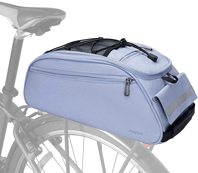 MOSISO Bike Rack Bag, Waterproof Bicycle Trunk Pannier Rear Seat Pouch Cycling Bike Carrier Backseat Storage Luggage Saddle Shoulder Bag-StrideForce Fitness