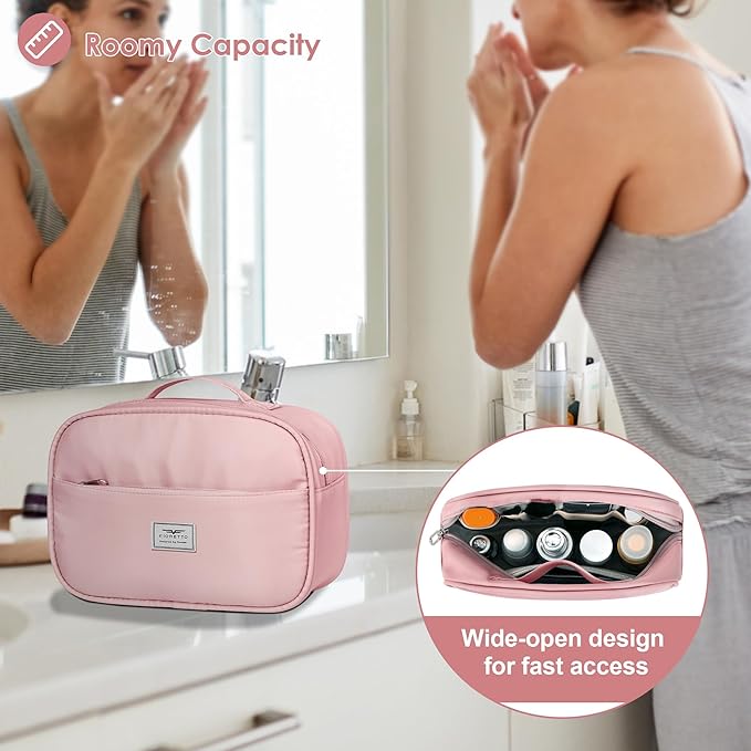 FIORETTO Womens Gym Tote Duffle Bag with Toiletry Bag, Sports Duffel Overnight Hospital Workout Carry on for Girls with Wet Pocket & Shoe Compartment, Ideal for Travel, Swimming, Dance Pink-StrideForce Fitness