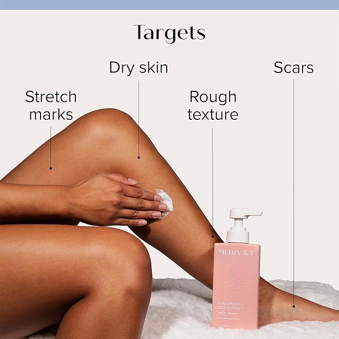 Medix 5.5 Hyaluronic Acid + Vitamin E Cream Body Lotion & Face Moisturizer | Hydrating Dry Skin Firming Lotion Minimizes Look Of Wrinkles, Stretch Marks, & Crepey Skin | Skin Care Products | 15 Fl Oz-StrideForce Fitness