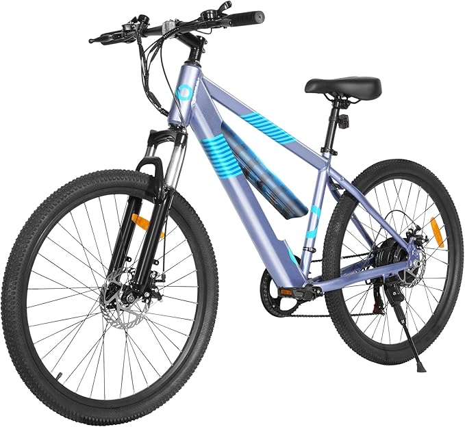 Electric Bike for Adults,36V Built-in Invisible Removable Battery,350W Brushless Motor(Peak 450W) Electric Mountain Bike,26" Tires&Front Fork Suspension,UL Certified 7-Speed-StrideForce Fitness