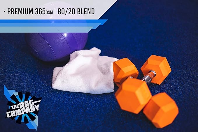 The Rag Company Microfiber Spa and Yoga Towel - Soft and Absorbent Towel for Gym, Spa, Exercise, Hotel, and Resort Use - Dries Fast - 16x27 inches - White, Ice Grey, Black, 6-Pack-StrideForce Fitness