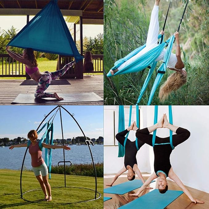 Aerial Yoga Swing Set, Ultra Strong Hammock Trapeze Extension, Antigravity Ceiling Hanging Sling Inversion Exercises-StrideForce Fitness