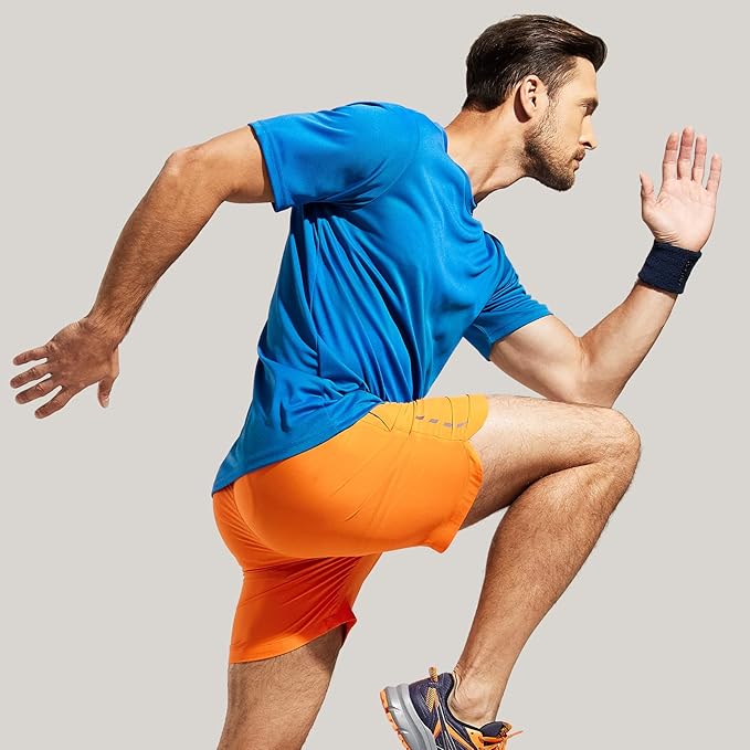 MIER Men's Quick Dry Workout Shirts Moisture Wicking Running Athletic Performance T-Shirts Recycled Polyester Top Tee-StrideForce Fitness