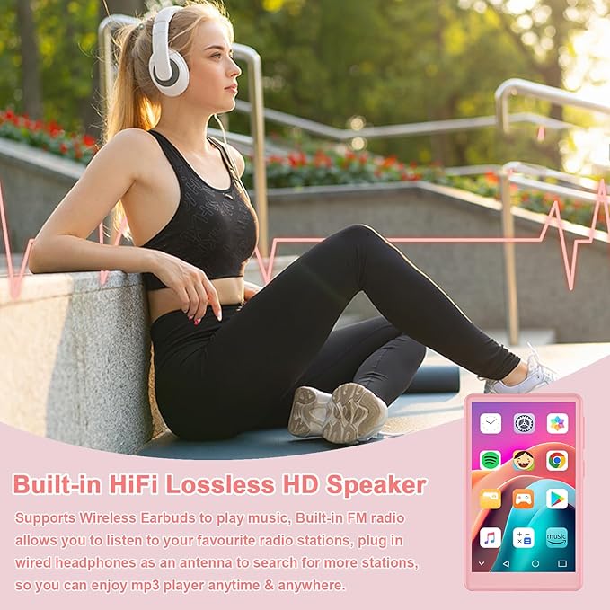 96GB MP3 Player with Bluetooth and WiFi, 4.1" Touch Screen, Silicone Protective case, Octa-core, MP4 MP3 Player for Spotify, Pandora, 96GB Storage Up to 1Tb, Android Music Player for Parental Control-StrideForce Fitness