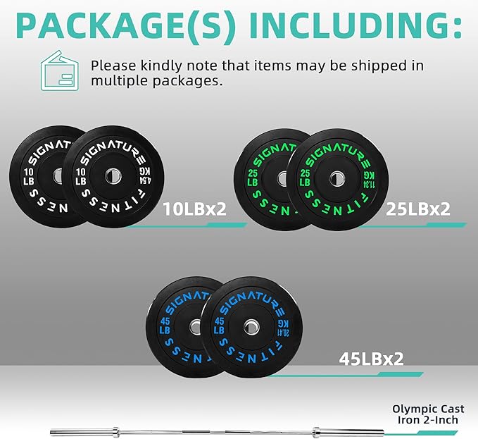 Olympic Bumper Plates Set, 2" Weight Plates for Strength Training & Weightlifting, Paris or Set or Set with Barbell, Multiple Options-StrideForce Fitness