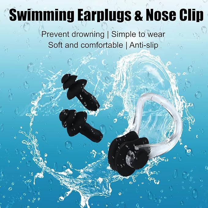 Alepo Extra Large Swim Cap for Women Men, Durable Silicone Swimming Hat with Ear Protection, Unisex Adults Bath Swimming Caps for Long Thick Curly Hair & Dreadlocks Braids Weaves Afro Hair-StrideForce Fitness