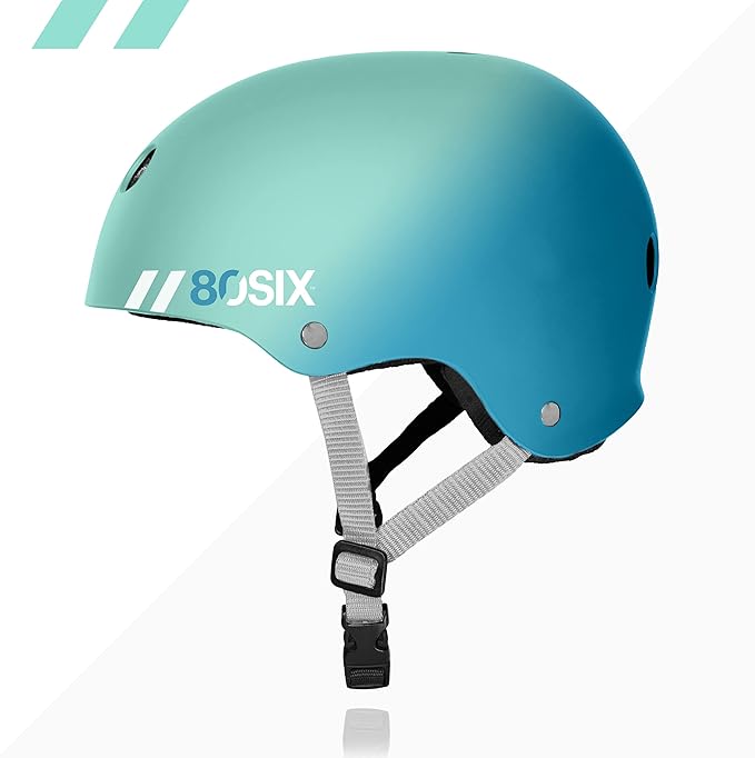 80SIX Triple Certified Multisport Helmet - Ideal for Bike, Scooter, Skateboard, Roller Skate and Inline Skate-StrideForce Fitness