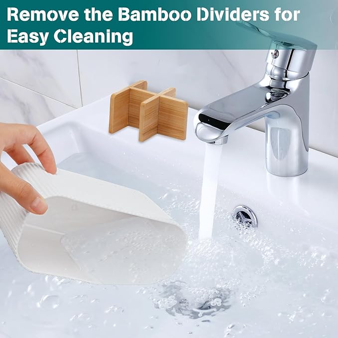White Toothbrush Holder - Bamboo Toothbrush Holders for Bathrooms Electric Toothbrush Holder Organizer Kids Toothbrush Holders for Bathrooms Countertop