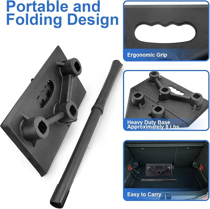 Eastgoing Heavy Duty Baseball and Softball Portable Travel Batting Tee.Adjustable 5-Position Baseball and Softball Batting Tee.Hitting Tee for Any Age Player Baseball-StrideForce Fitness