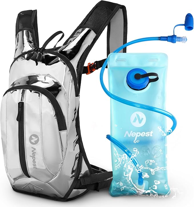 Nepest Hydration Pack Backpack for Women & Men, Lightweight Water Backpack with 2L Water Bladder for Hiking Cycling Running Biking-StrideForce Fitness