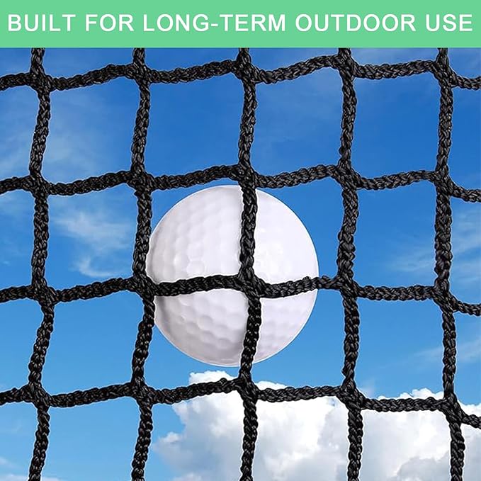 Storgem Golf Batting Cage Net with Extra Striking Net, Net Only, Heavy Duty Golf Hitting Practice Net, Backyard Batting Cage for Sports Training-StrideForce Fitness