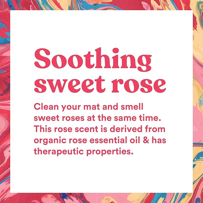 ASUTRA Yoga Mat Cleaner Spray (Soothing Sweet Rose), 4 fl oz - No Slippery Residue, Organic Essential Oils, Deep-Cleansing for Fitness Gear & Gym Equipment, Microfiber Towel Included-StrideForce Fitness