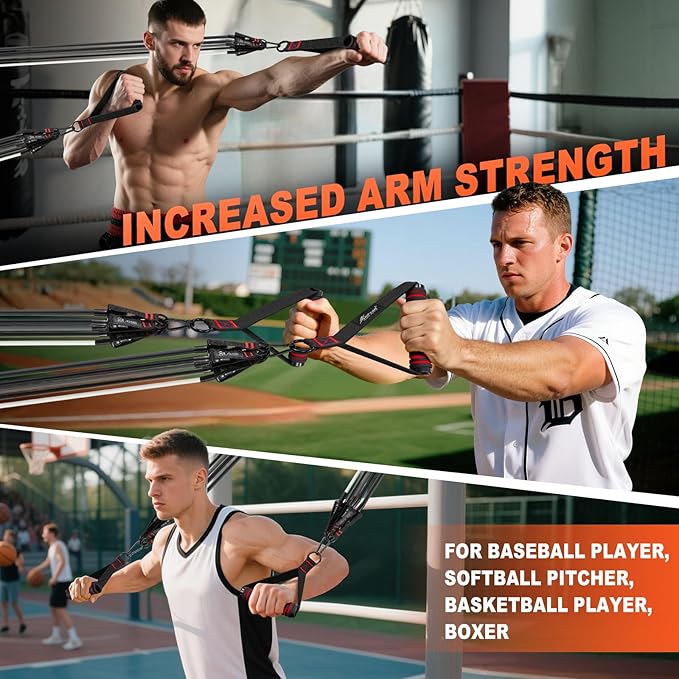 HPYGN Resistance Bands, Exercise Bands with Handles, Fitness Bands, Workout Bands with Door Anchor and Ankle Straps, for Heavy Resistance Training, Physical Therapy, Shape Body, Yoga, Home Workout Set-StrideForce Fitness