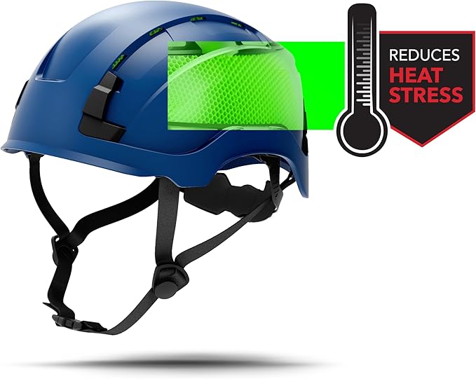 GE Safety Helmet: ANSI Type 2 Class G & E, Advanced Impact Technology, Ultra Comfortable Memory Foam, Heat Stress Reduction, Compatible with Accessories, Adjustable Size OSHA Approved-StrideForce Fitness