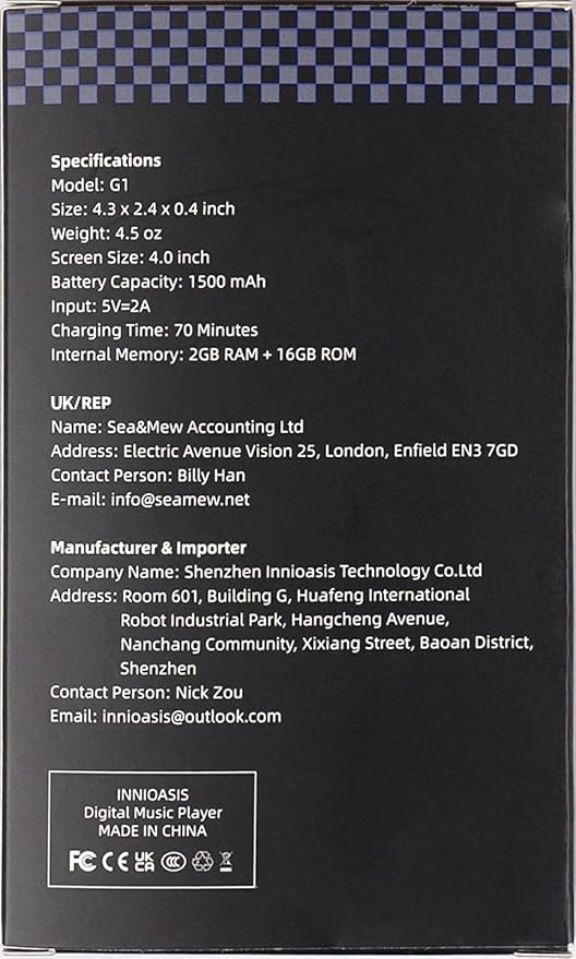 80GB MP3 Player with Bluetooth and WiFi, MP4 MP3 Player with Spotify,Spotify Kids，4" Full Touch Screen with Pandora, Music Player with Audible，Android MP3 with Speaker (Gold_Black)-StrideForce Fitness