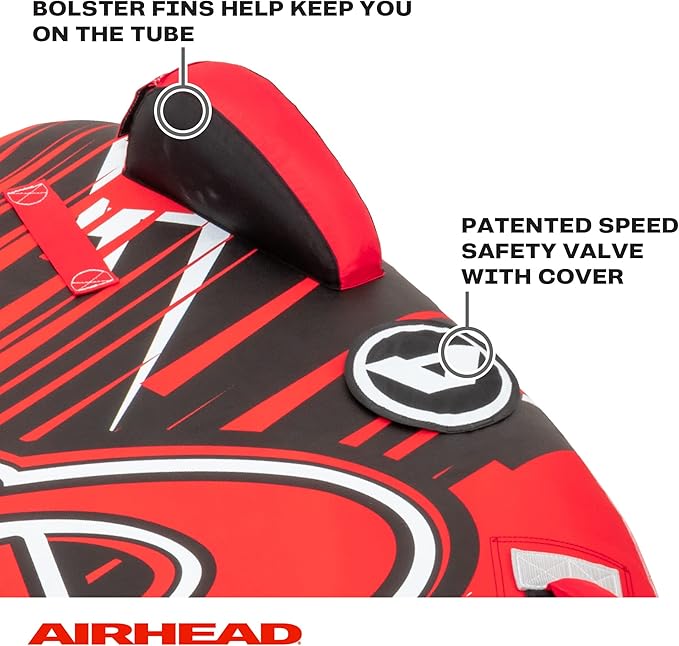 Airhead G-Force Inflatable Towable Tube | 2-4 Rider Models | Dual Tow Points | Full Nylon Cover | Kwik-Connect | Patented Speed Valve | Boat Tubes and Towables-StrideForce Fitness