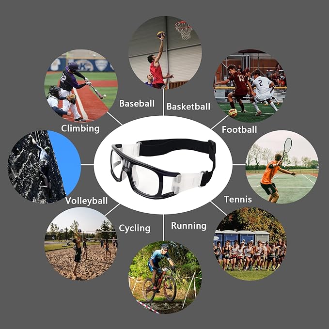 Andux Basketball Soccer Football Sports Glasses Eyewear Goggles Eye Safety Glasses LQYJ-01-StrideForce Fitness