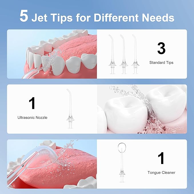 Electric Water Flosser Water Flosser Portable Dental Flosser Oral Cleaning (L10 Black)