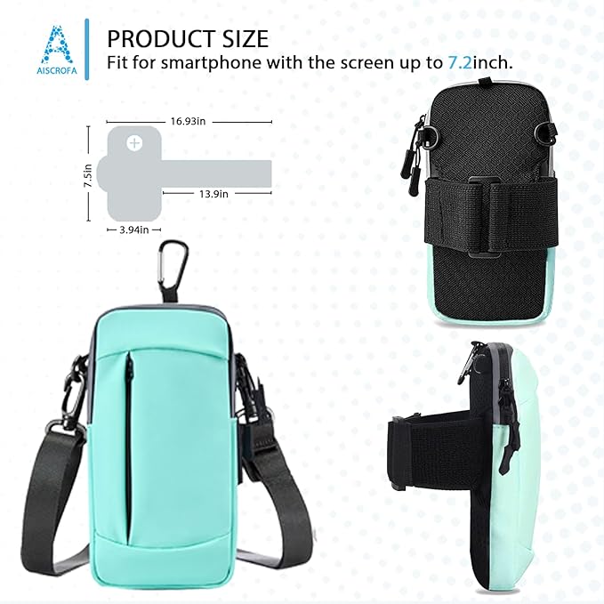 Phone Holder Arm Bands for Running Armband Small Crossbody Bags for Women Kids,iPhone 15 14 13 12 11 Pro Max Xs Xr X 6 7 8 Plus SE Mini Galaxy Ultra Edge S24 S23 Note-StrideForce Fitness