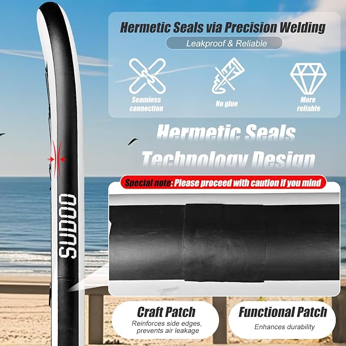 Inflatable Stand Up Paddle Board 10‘x30‘‘- Ultra-Light SUP with Backpack, Pump, Paddle, Coil Leash, 3 Fins, Repair Kit, Stable Design, Non-Slip EVA Deck for Adults & Youth-StrideForce Fitness