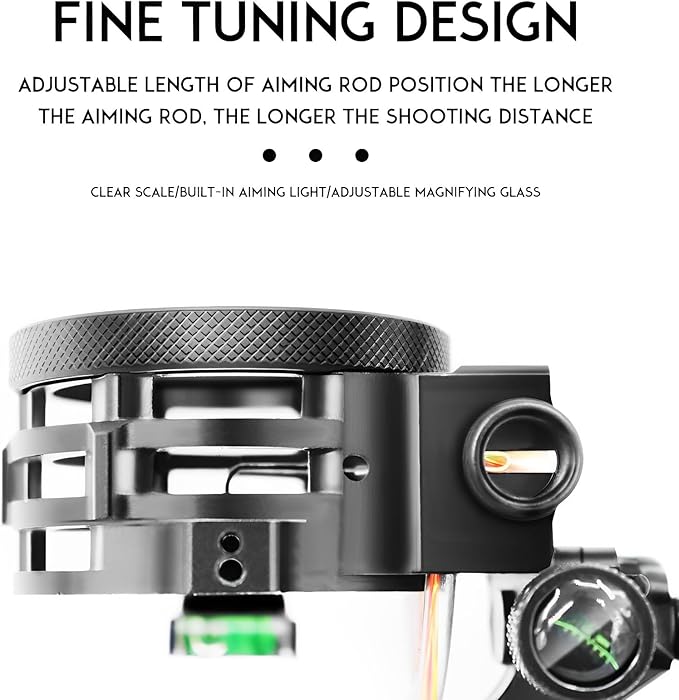 5-Pin Archery Bow Sight, Outdoor Archery Equipment, Tool-Less Micro-Click Adjustments Use with Left and Right-Hand Bows-StrideForce Fitness