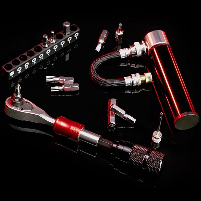 Bike Repair Tool Kit with 10 Magnetic Bits - Alloy Multitool for Bicycle, MTB, Road Cycling - Portable Multifunction Tool Set in One Safety Kit-StrideForce Fitness