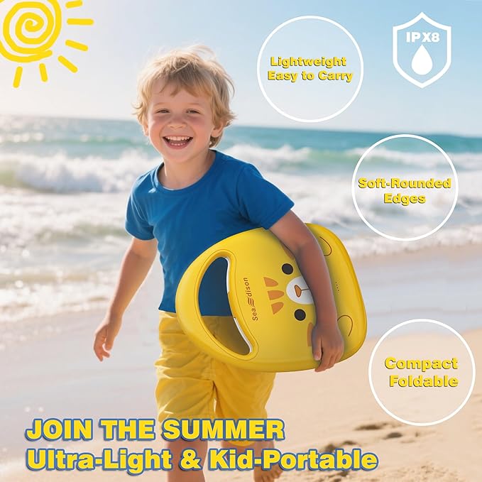 Electronic Swim Kickboard, Underwater Scooter Surfboard Underwater Scooter Portable Swimming Kickboard with Safety Lock for Kids Adults Water Sports-StrideForce Fitness