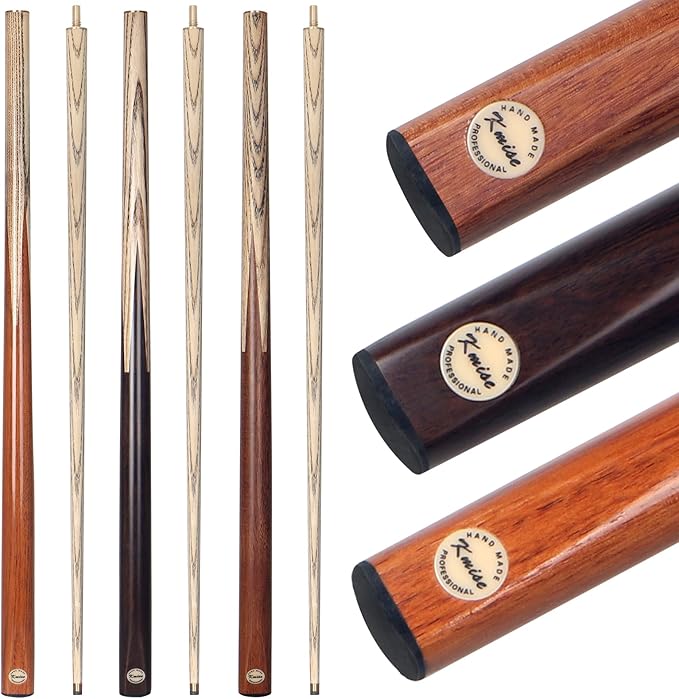 Kmise Pool Cue Set of 3, 57-inch Cue Sticks with 9.5mm Pro Tips, Splicing Process, Handmade from Premium Wood, Pool Sticks for Adults, for Men and Women, Bar Home Taple Sports-StrideForce Fitness