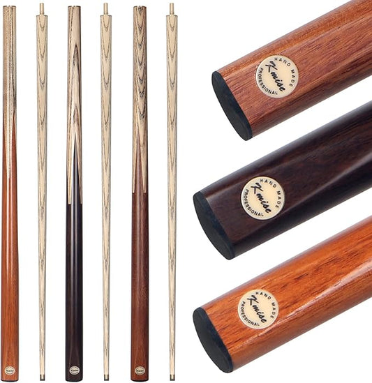 Kmise Pool Cue Set of 3, 57-inch Cue Sticks with 9.5mm Pro Tips, Splicing Process, Handmade from Premium Wood, Pool Sticks for Adults, for Men and Women, Bar Home Taple Sports-StrideForce Fitness