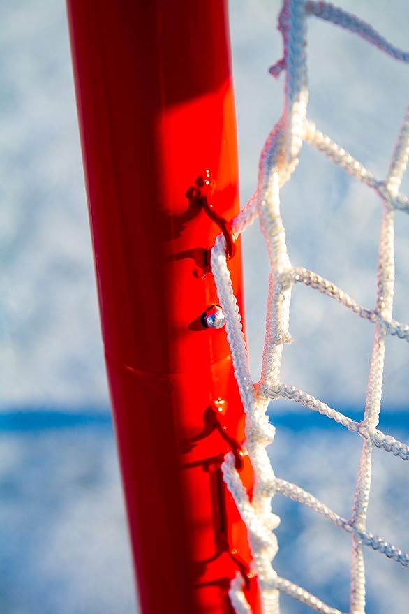 Skywalker Sports Competitive Series 6’ x 4’ Hockey Goal, White/Red (SSHG6400)-StrideForce Fitness