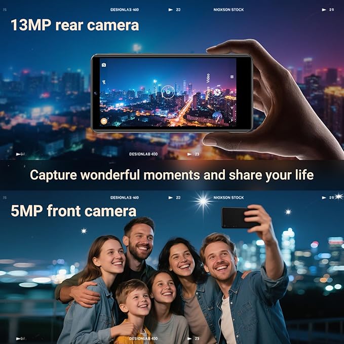 128GB MP3 Player with Bluetooth and WiFi, Android 13.0, 5.5" HD Touchscreen, 13MP Camera, Preloaded Spotify, Pandora, 1TB Expandable & Parental Controls Black-StrideForce Fitness