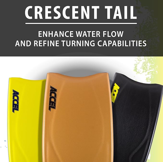 BZ Bodyboards - Accel Pro Board - Crescent Tail, Slick Bulbs, Contoured Deck Cutting Edge, High Performance - Advanced Riders-StrideForce Fitness
