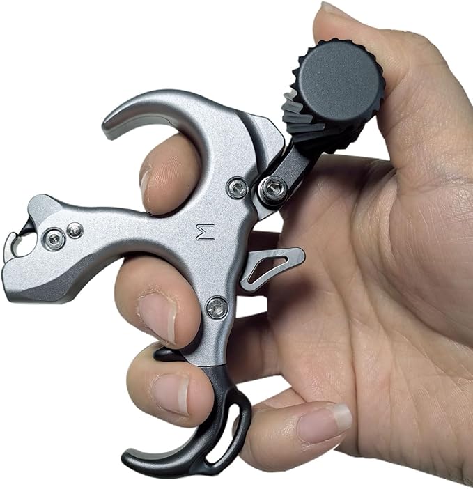 Compound Bow Aid Releaser with Wrist Straps and Adjustment Tool,Archery Release Aids with 3 Thumb Release Adjustable,Aluminum Alloy Aids.for Left and Right Handers.-StrideForce Fitness