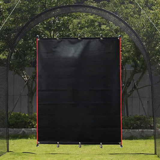 Baseball Batting Cage Backstop with Strike Zone Target - Heavy Duty 4x6/6x8FT PVC Backstop Net for Pitching Practice Backyard Training-StrideForce Fitness
