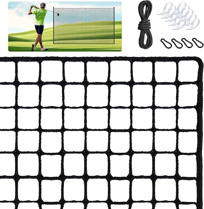 Golf Net, Golf Practice Net, for Backyard 10/15/20/25/30/40/50ft Indoor Nylon Netting-StrideForce Fitness