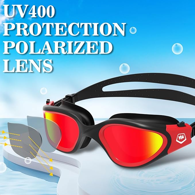 WIN.MAX Polarized Swimming Goggles Swim Pool Goggles Anti Fog Anti UV No Leakage Clear Vision for Men Women Adults Teenagers-StrideForce Fitness
