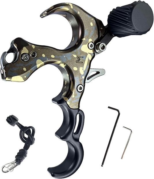 Compound Bow Aid Releaser with Wrist Straps and Adjustment Tool,Archery Release Aids with 3 Thumb Release Adjustable,Aluminum Alloy Aids.for Left and Right Handers.-StrideForce Fitness