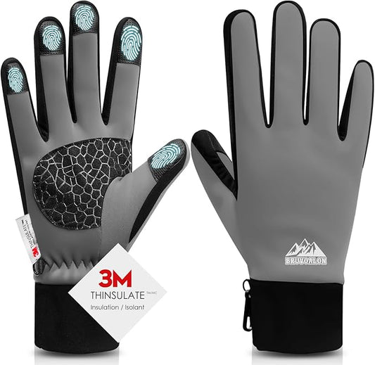 Bruvoalon Winter Gloves for Women & Men, 3M Thermal Insulation, Lycra Fabric, Windproof, Touchscreen, Anti-Slip, Cold Weather-StrideForce Fitness