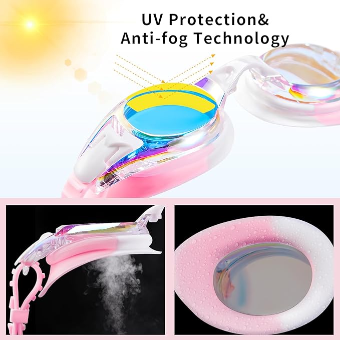 Aegend 2 Pack Kids Goggles, Swimming Goggles for Kids Age 4-16 Boys and Girls Youth, Anti-Fog Waterproof Anti-UV Pool Goggles-StrideForce Fitness