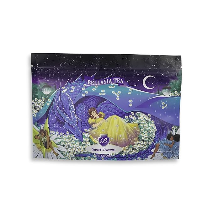 Bellasia Tea Sweet Dreams for Kids Using Real Fruit Pieces - Caffeine Free Herbal Tea Blend with Real Ingredients & Balanced Flavor- Add Loose Leaf Tea to Your Child’s Routine for A Fun & Tasty Drink. 20-25 Cups-StrideForce Fitness