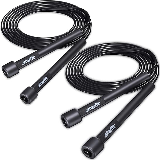 STARFIT Lightweight Jump Rope for Fitness and Exercise, Adjustable Jump Ropes with Plastic Handles, Cardio and Endurance Training, Jumping Rope for Workout-StrideForce Fitness