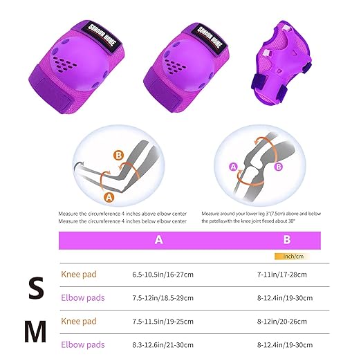 Youth/Kids Knee Pads Elbow Pads Wrist Guards Protective Gear Set for 3-15 Years Child Roller Skates, Skateboard, Cycling, Inline Skating, BMX Bike, Balance Bike, Scooter Riding and Other Outdoor Sports-StrideForce Fitness