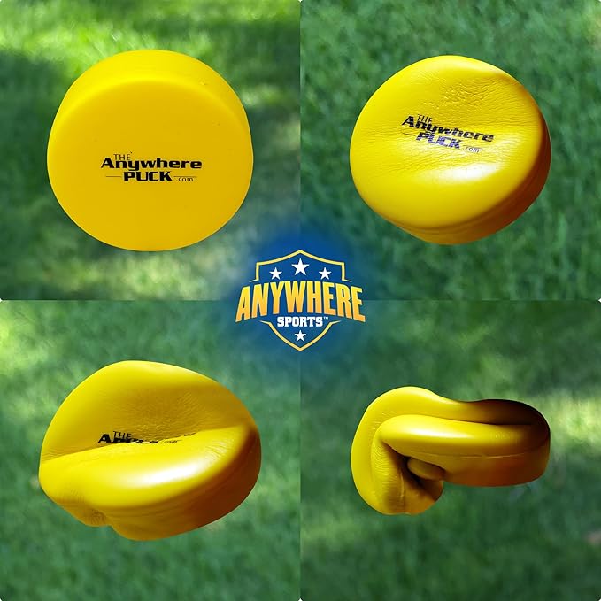 Nature Bound The Anywhere Puck Foam Hockey Training Puck (6 Pack with Drawstring Storage Bag), for Children and Adults, Indoor and Outdoor Use-StrideForce Fitness