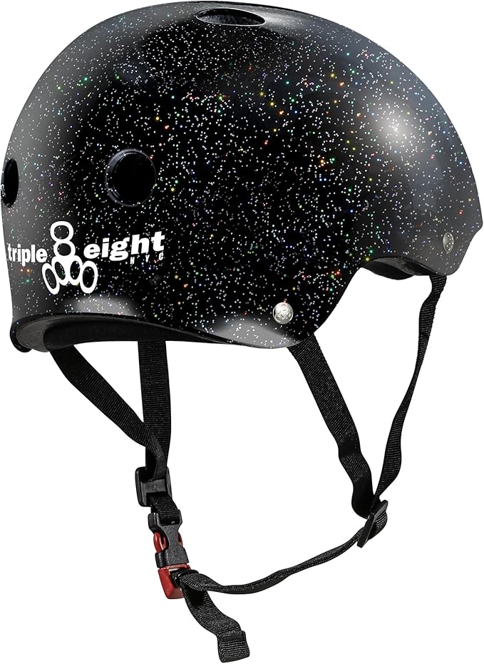 Triple Eight Certified Sweatsaver Helmet for Skateboarding, BMX, Roller Derby, Roller Skating, Inline Skating, Scooter and Bike-StrideForce Fitness
