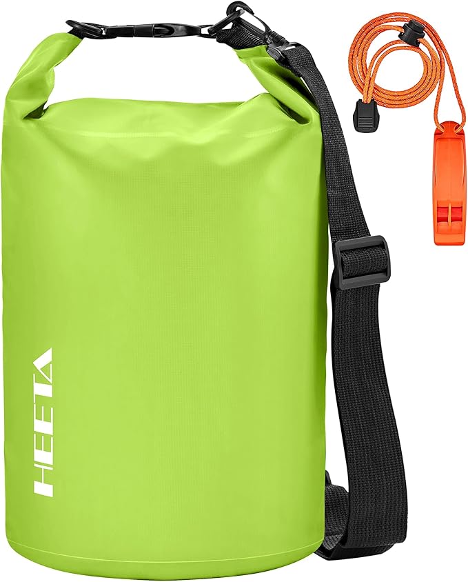 HEETA Waterproof Dry Bag for Women Men(Upgraded Version) 5L/10L/20L/30L/40L Roll Top Lightweight Dry Storage Bag Backpack with Emergency Whistle for Travel, Swimming, Boating, Kayaking, Camping, Beach-StrideForce Fitness