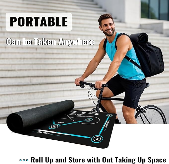 (59 * 35.4IN) Hockey Training Mat | Indoor/Outdoor Field Hockey Equipment for All Ages,Anti-Slip and Quiet Surface,The Best Gift for Hockey Training Enthusiasts-StrideForce Fitness