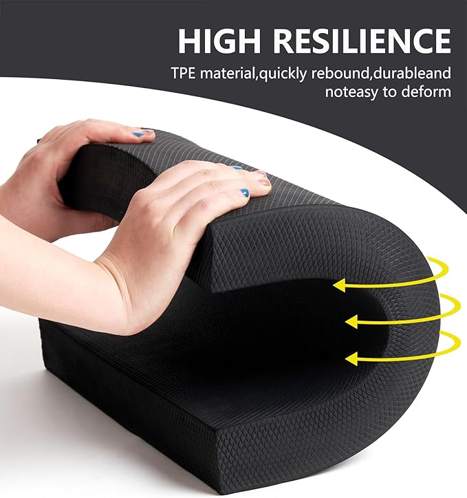 nuveti Large Balance Pad - TPE Non-Slip Mat for Fitness & Balance Exercises,Yoga, Physical Therapy, Knee Cushion Slip Resistant Foam Mat for Yoga & Balance Training, Board Foam for Strength Training, Kneeling Pads for Home Gym Exercise（20''x16''x2.4''）-StrideForce Fitness