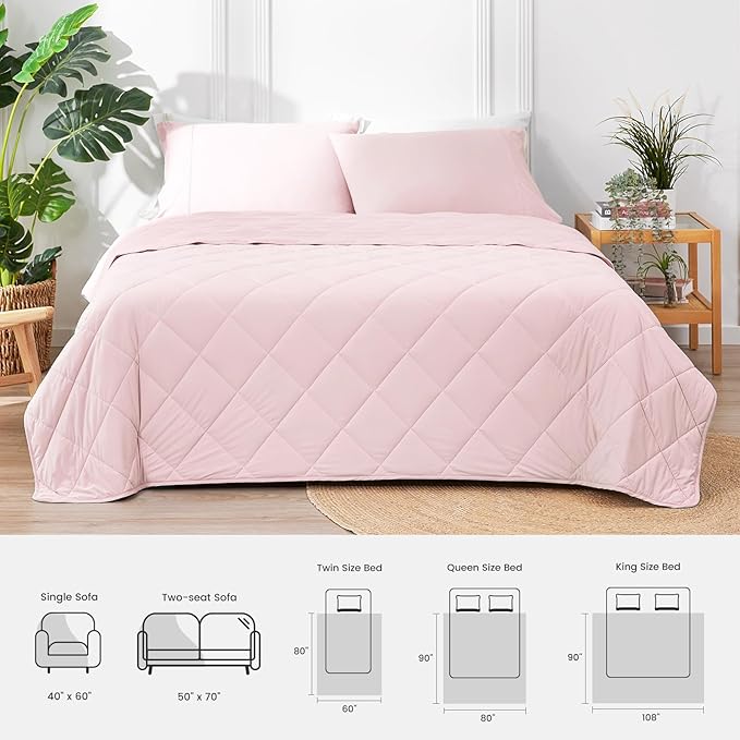 Cozy Bliss Cooling Blanket for Hot Sleepers, Q-Max 0.4 Cooling Comfort Queen Size, Cold Blankets for Night Sweats Sleeping, Ultra-Cool Lightweight Breathable Summer Blanket for Bed-StrideForce Fitness