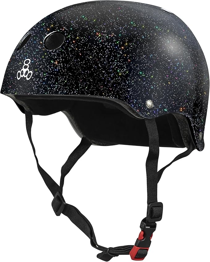 Triple Eight Certified Sweatsaver Helmet for Skateboarding, BMX, Roller Derby, Roller Skating, Inline Skating, Scooter and Bike-StrideForce Fitness
