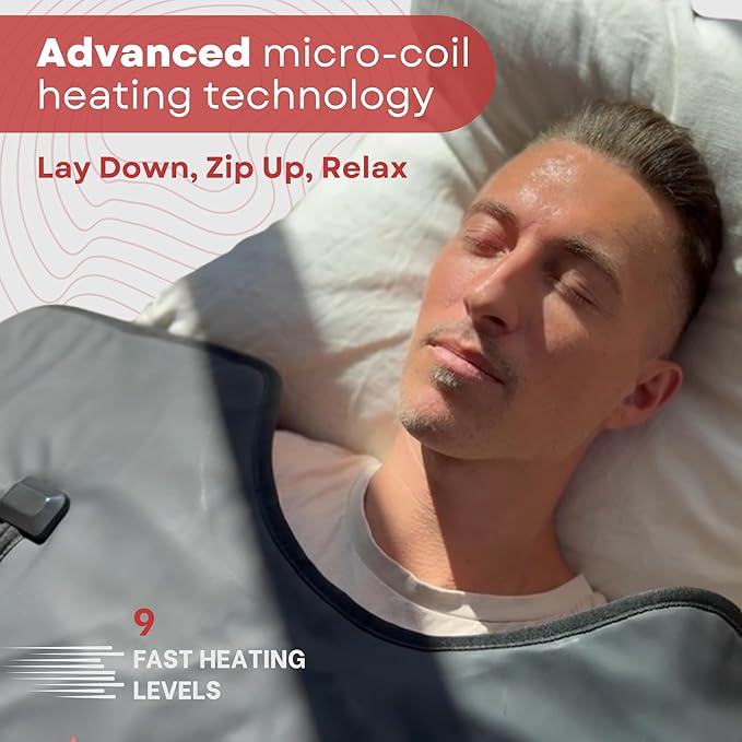 Pro M1 - Infrared Sauna Blanket | Detox, Wellbeing & Recovery | Highest Grade Materials, Adjustable Temp 77-176°F, 6ft x 3ft (Classic Edition)-StrideForce Fitness